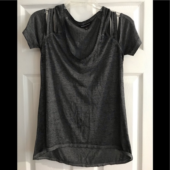 Rock & Republic women’s cutout scoopneck tee - Picture 3 of 11